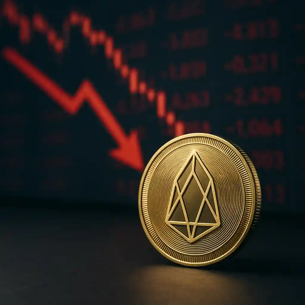 EOS price falls over 14% in bearish trading, underperforming broader crypto market declines.