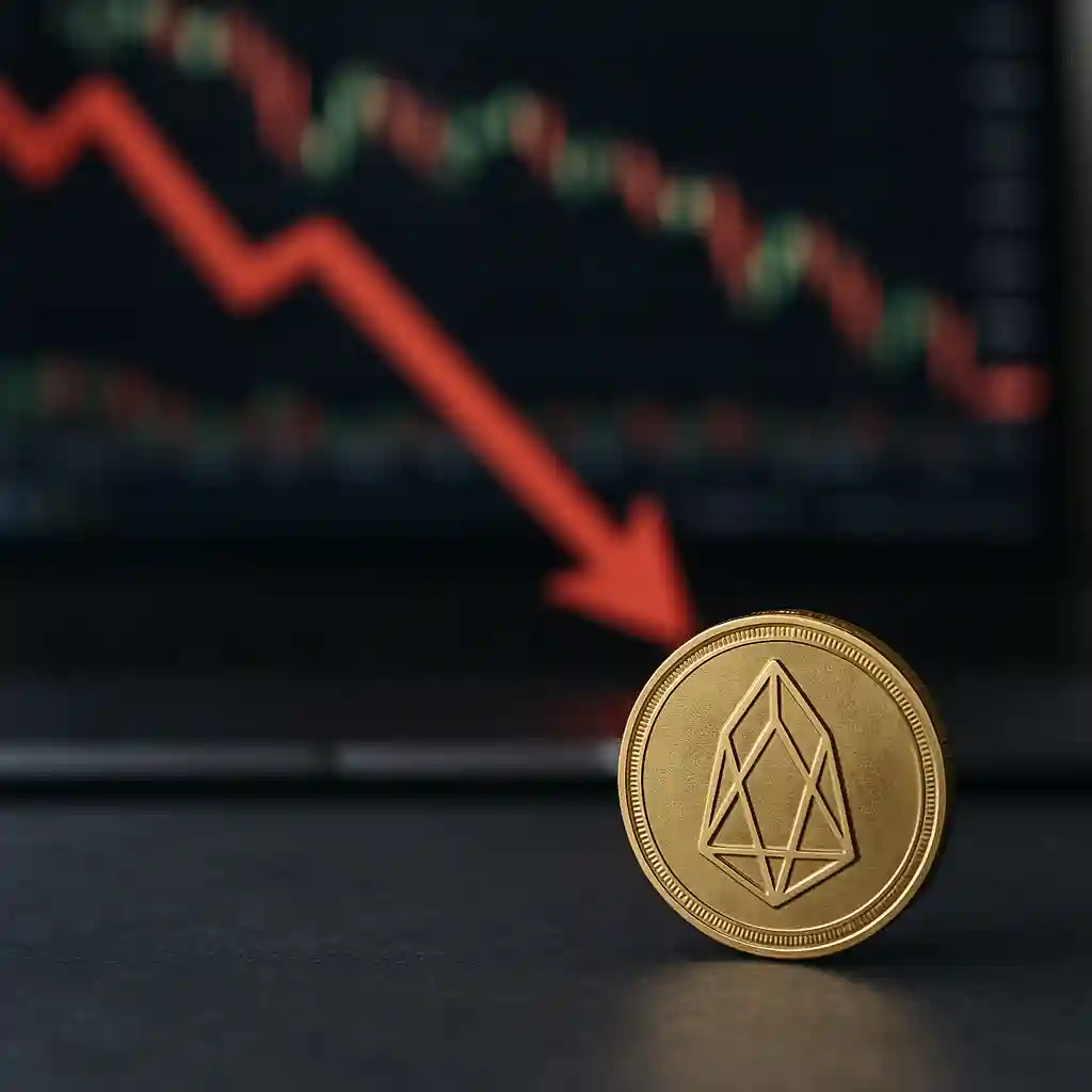 EOS experiences a notable 10% price dip as global cryptocurrency markets face intense selling pressure.