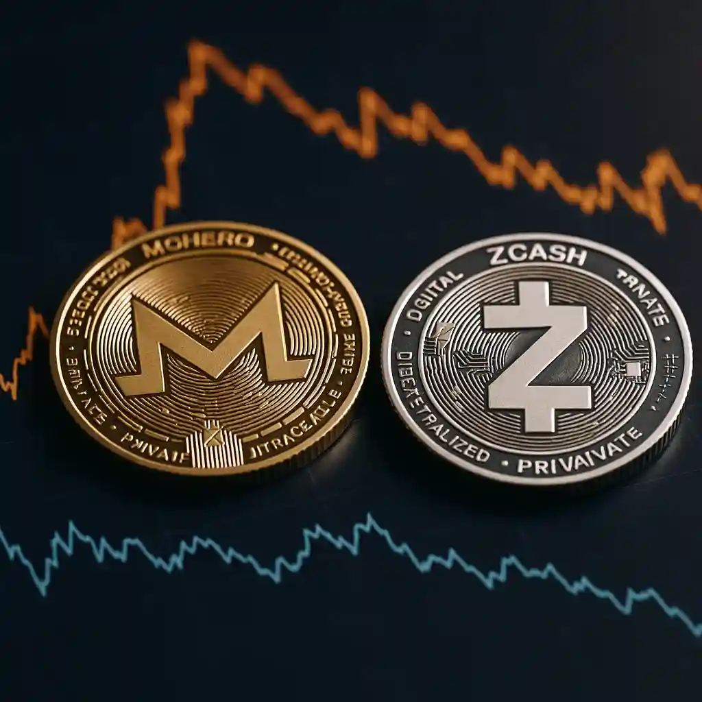 Monero surges while Zcash tumbles, highlighting shifting trends in the privacy coin sector.