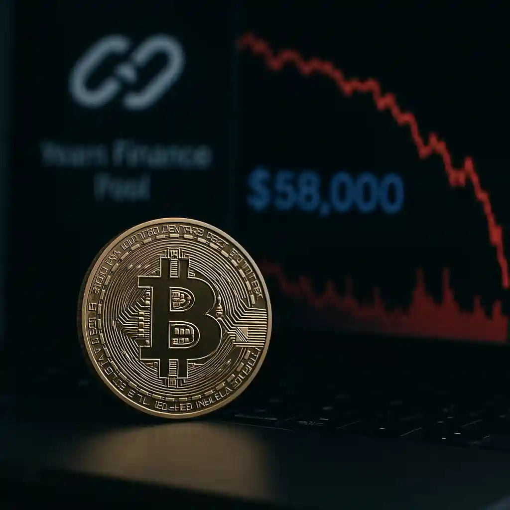 Bitcoin slips to $58K as a Yearn Finance liquidity breach amplifies volatility and concerns in the crypto sector.