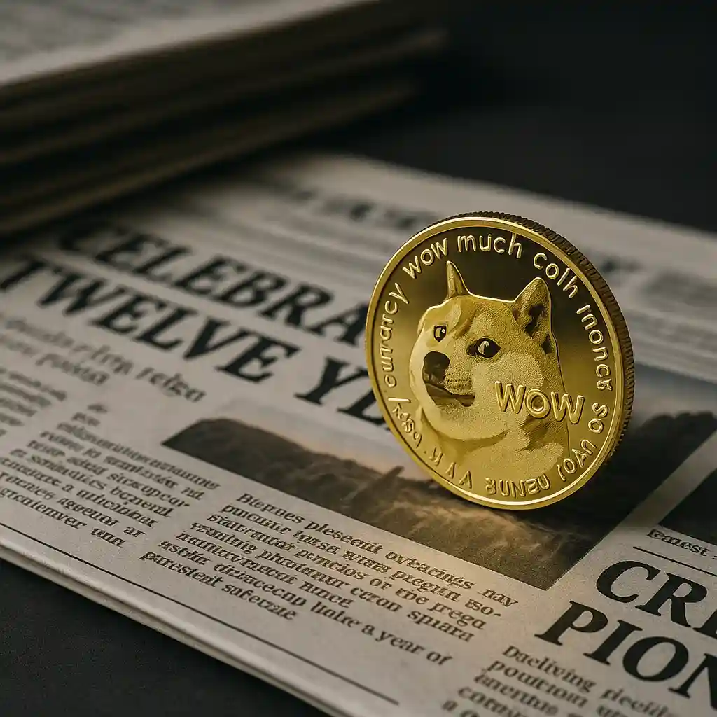 Dogecoin marks its 12th anniversary amid evolving crypto markets and continued community enthusiasm.